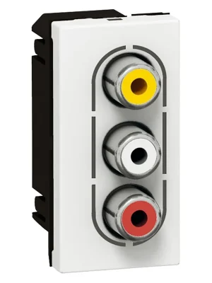 Vrácení Zdarma MOSN ZÁS. A/V 3 RCA 1M BÍLÁ *078754 Legrand