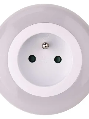 Víkendová Akce EMOS Svítidlo LED E-34202 3LED 230V noční do zásuvky s fotosenzorem a průchozí zásuvkou