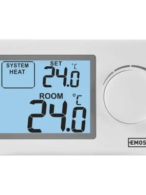 EMOS Termostat P5604 2×1,5V AAA pokojový 0-40°C manuální Pouze Dnes