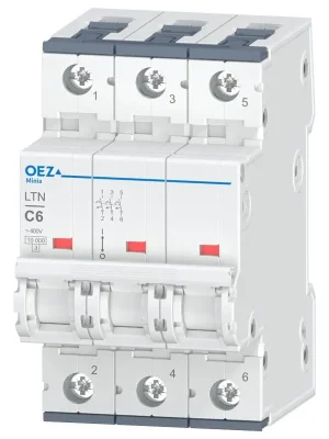 Ověřený OEZ Jistič 6C/3 LTN 10kA