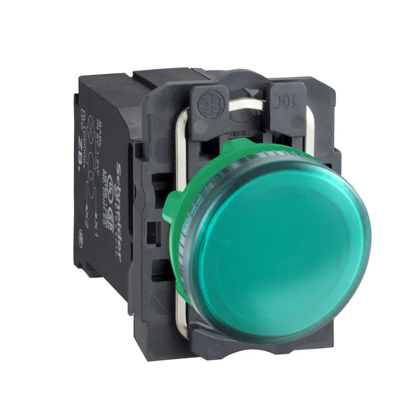 Originální SCHNEIDER Signálka XB5AV33 BA 9s 110-120V zelená