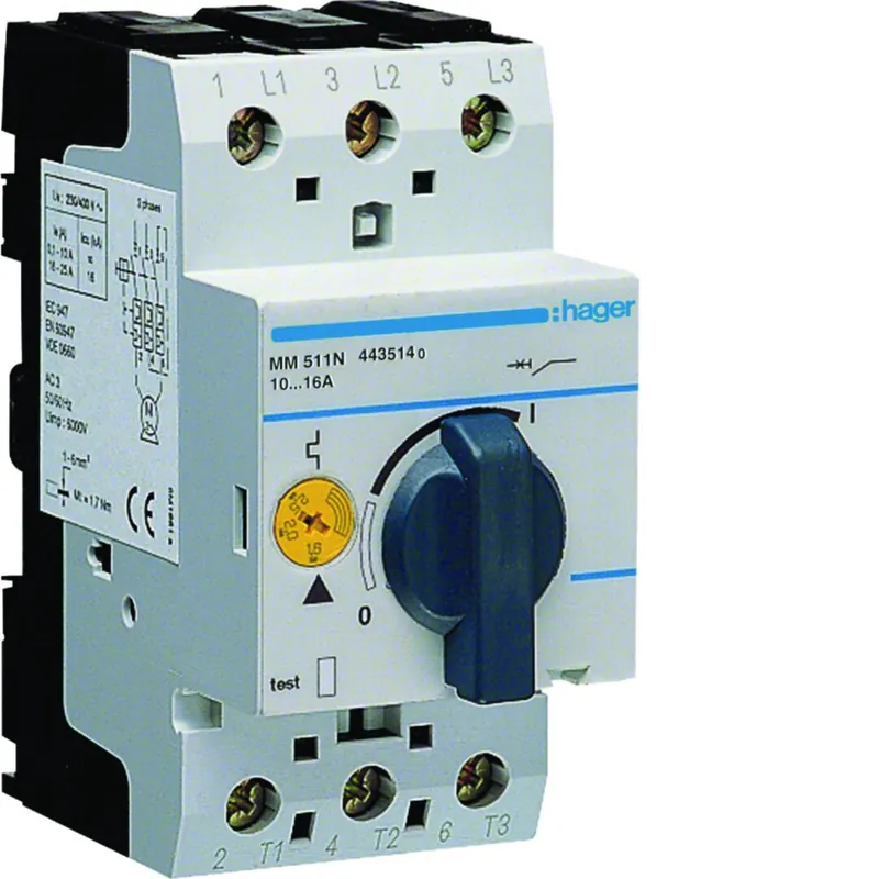 Spouštěč HAGER MM511N 10-16A motorů Objednat Nyní