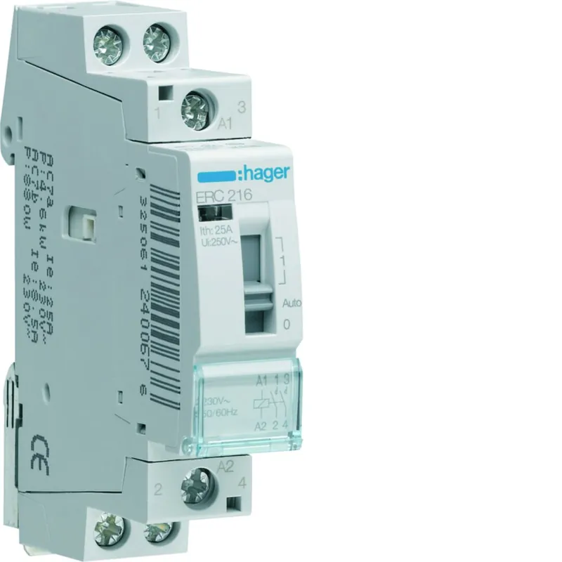 Originální HAGER Relé ERC216 16A/230V 2S instalační