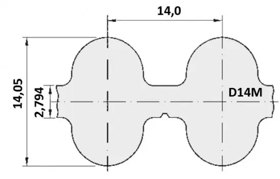 Nejlepší Cena Řemen ozubený 966 D14M 55 optibelt Omega HTD