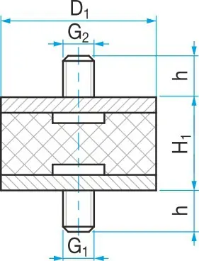 Aktuální Silentblok typ 1 - 25x10 M6x28