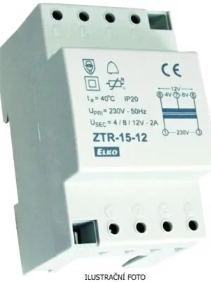 ELKO EP TRAFO ZVONK. ZTR-15-12 4-8-12V,15VA,2M 3928 Nejlepší Volba