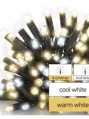 Zlevněný Profi LED vánoční spojovací řetěz problikávající EMOS D2CN01 50LED 3m krápníky teplá/studená bílá