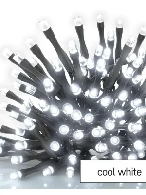 Základní LED vánoční sada pro spojovací řetězy Standard EMOS D1CC03 100LED 2,5 m krápníky studená bílá s časovačem Vysoce Kvalitní