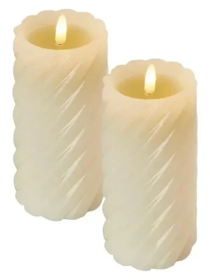 Akční Cena LED dekorace EMOS vosková svíčka 17cm 2xAAA vnitřní teplá bílá 2ks časovač DCCV17