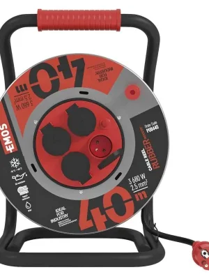 Expresní Doručení Prodlužovací kabel na bubnu EMOS P08440 40m 4xzás. 230V/16A guma-neopren černá