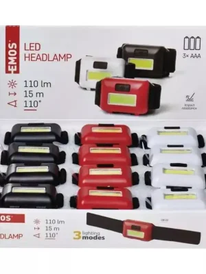 EMOS ČELOVKA 1W 110LM 3X AAA COB P3538 Akce