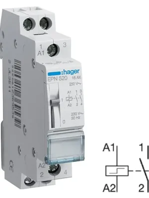 HAGER EPN520 Impulsní relé 16A, 2S, 230V AC / 110V DC Nakupujte Hned