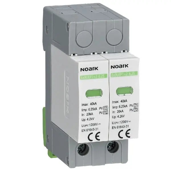Noark 111755 Ex9UEP1+2 6.25 2P 1500 EU DC svodič přepětí Ex9UEP, třída 1+2, In=6,25kA Finální Výprodej