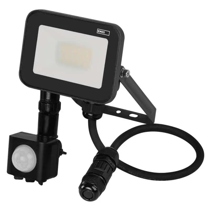 Nakupujte Hned LED reflektor s pohybovým čidlem EMOS INOVO 10W 1100 lm 4000K IP65 IK06 antracit