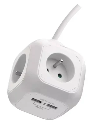 Bezpečná Platba EMOS P04119U Rozbočovací kostka s prodlužovacím přívodem 4 zás. + 2x USB 1,9m