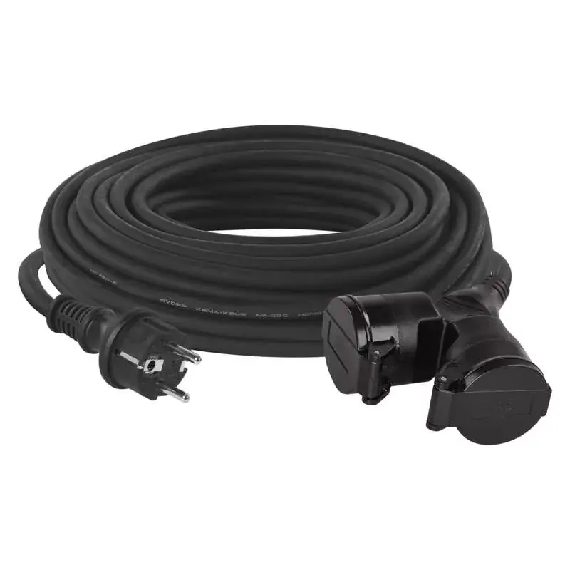 Nejlepší Volba EMOS P0604 Prodlužovací kabel 2zás. 25m 3x1,5mm², guma, IP44