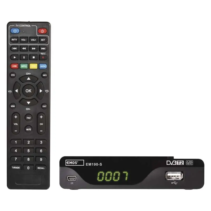 Autentický EMOS SET-TOP BOX DVB-T2 EM190-S HD HEVC H265 J6014