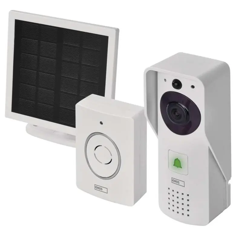 EMOS VIDEOZVONEK GO SMART IP-09D DC BATERIOVÝ SOLÁRNÍ NABÍJENÍ, H4030 Vysoce Kvalitní