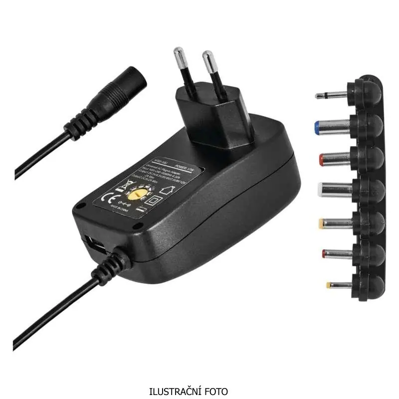 Univerzální pulzní napájecí zdroj EMOS 1000mA s hřebínkem, výstup USB, N3111 Značkový