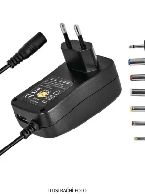 Univerzální pulzní napájecí zdroj EMOS 1500mA s hřebínkem, výstup USB, N3112 Výprodej