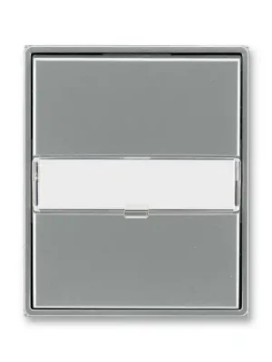 ABB 3558E-A00610 36, TIME Kryt spínače jed., s pop.polem, s průz., ocelová Nová Kolekce