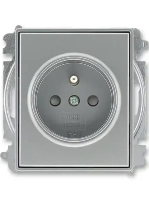 ABB 5519E-A02357 36, TIME Zásuvka jednonásobná, bezšroub., ocelová Výprodej