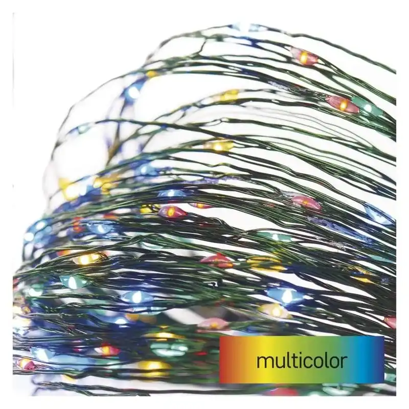 Přímo Od Výrobce LED vánoční nano řetěz EMOS D3AM02 75LED 7,5 m zelený multicolor s časovačem