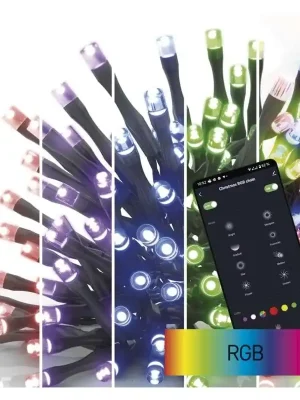 Dokud Zásoby Vydrží LED vánoční řetěz EMOS GoSmart WiFi D4ZR04 240LED RGB 64 programů s časovačem