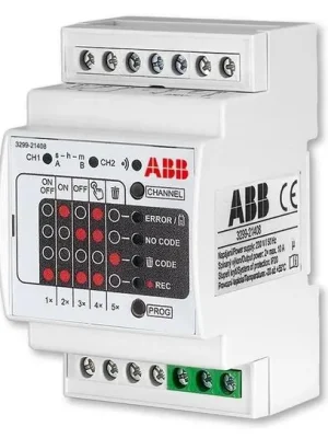ABB RF 3299-21408 PŘIJÍMAČ RF SPÍNACÍ 2NÁSOBNÝ ŘADOVÝ 868 MHZ Nejlepší Cena