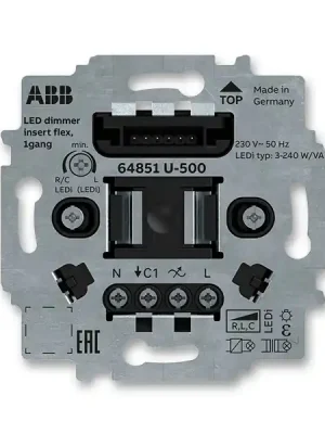 ABB 2CKA006500A0013 Přístroj stmívače LED flex, pro krátkocestné ovládání (64851 U-500) Cenově Výhodný