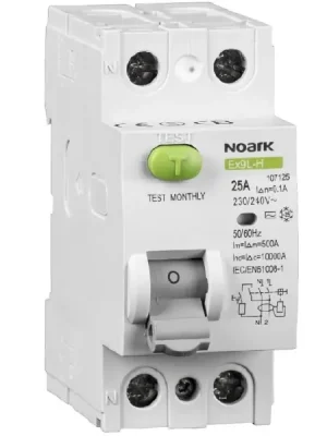 Ihned K Objednání Noark 108158 Ex9L-H 2P 16A 30mA Proudový chránič, Icn=10kA, 2-pól, In=16A, IΔn=30mA, typ AC
