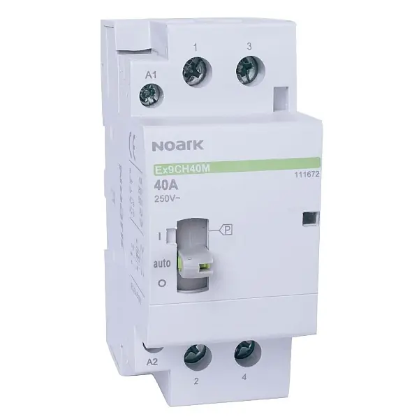 Sezónní Sleva Noark 111672 Ex9CH40M 20 230V EU Stykač s ručním ovládáním 40A, 240VAC, 2 zap