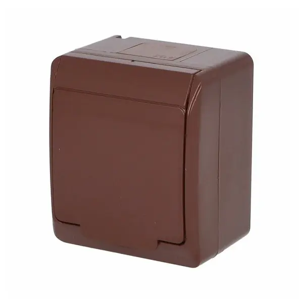 Famatel 5321-06 GALATEA IP44 Zásuvka hnědá Autentický