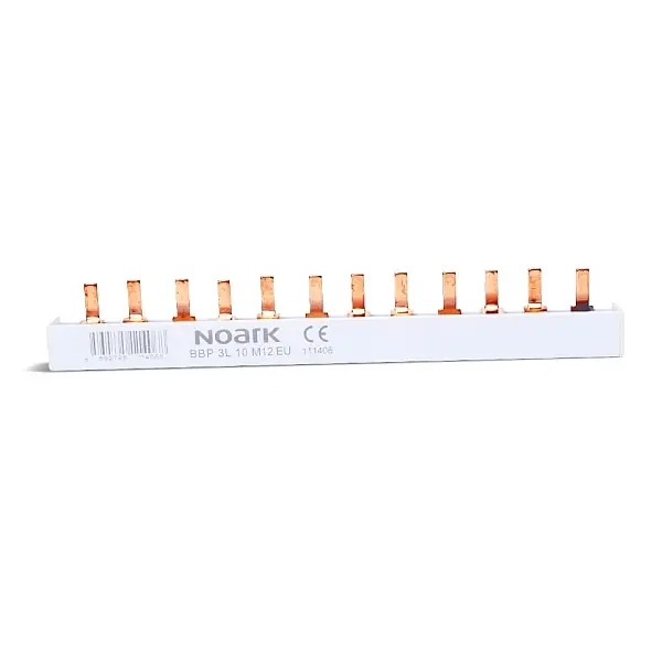 Bezpečná Platba NOARK 111406 BBP 3L 10 M12 EU Propojovací lišta, 3fázová, 10mm2, 63A, 12 modulů pro Ex9B40