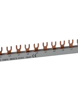 Časově Omezené NOARK 103818 BBUE 4LN 10 M54 Propojovací lišta 4fázová,10mm2,63A,54 mod. (1m)