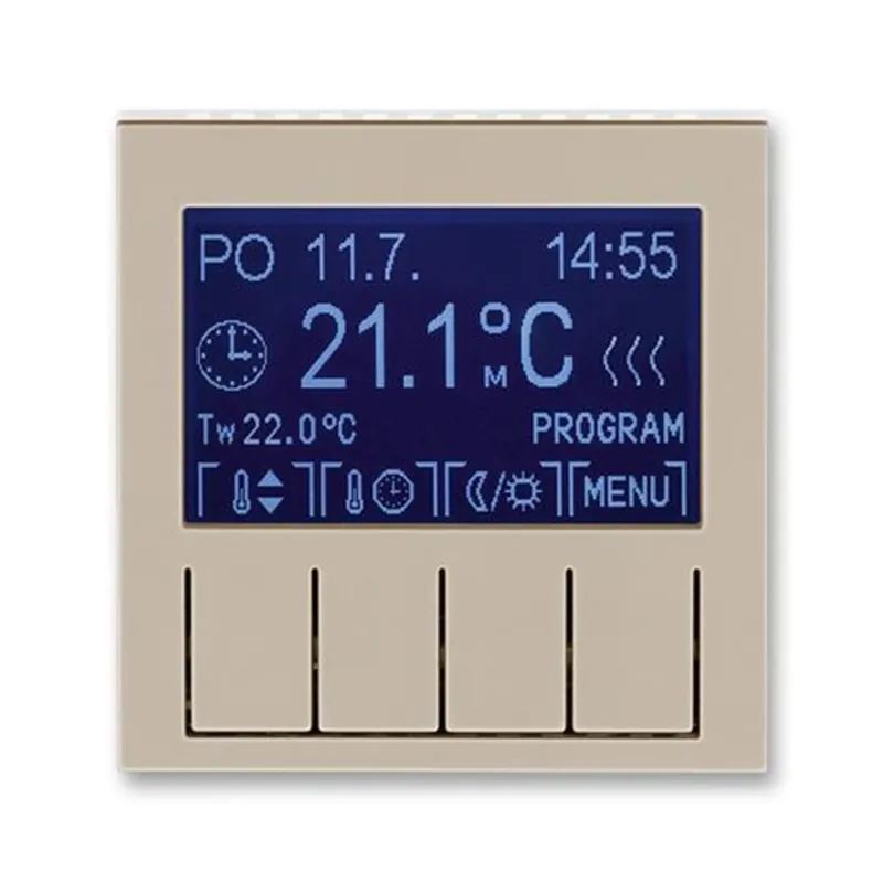 ABB 3292H-A10301 18, LEVIT Termostat univerzální programovatelný; macchiato/bílá Ověřený