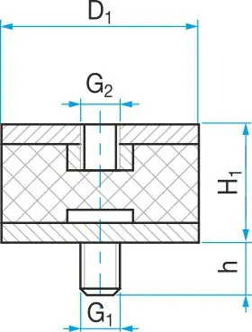 Akční Nabídka Silentblok typ 2 - 65x35 M12x18