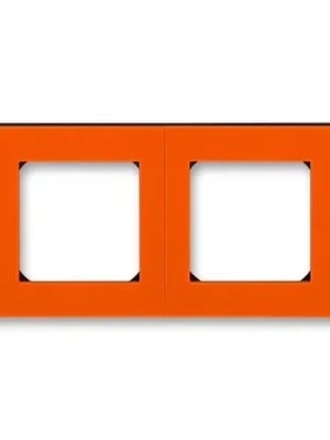ABB 3901H-A05020 66, LEVIT Rámeček dvojnásobný; oranžová/kouř, černá Koupit Online
