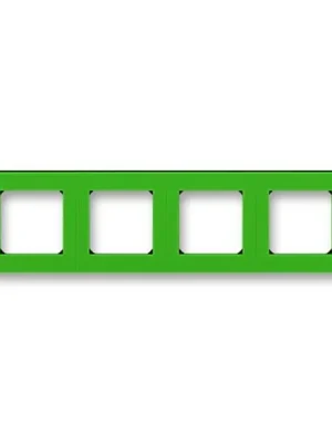 Vysoce Kvalitní ABB 3901H-A05040 67, LEVIT Rámeček čtyřnásobný; zelená/kouř, černá