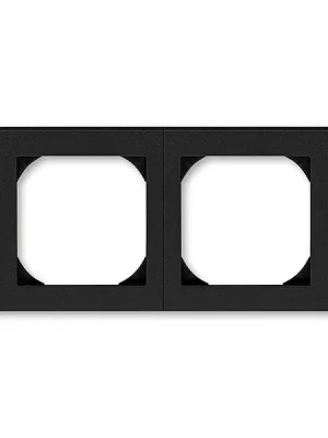 ABB 3901H-A05520 63, LEVIT Rámeček dvojnásobný s otvorem 55x55; onyx/kouřová černá Víkendová Akce