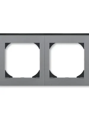 ABB 3901H-A05520 69, LEVIT Rámeček dvojnásobný s otvorem 55x55; ocelová/kouř, černá Ihned K Objednání
