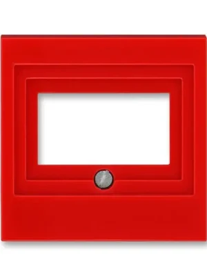 ABB 5014H-A00040 65, LEVIT Kryt zásuvky reproduktorové, komun, nebo USB; červená Víkendová Akce