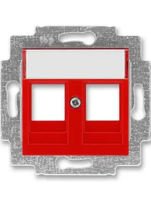 ABB 5014H-A01018 65, LEVIT Kryt zásuvky komun, př, (2x); červená Novinka