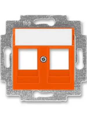 ABB 5014H-A01018 66, LEVIT Kryt zásuvky komun, př, (2x); oranžová Speciální Cena