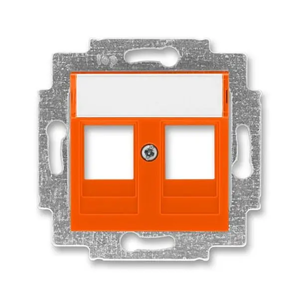 ABB 5014H-A01018 66, LEVIT Kryt zásuvky komun, př, (2x); oranžová Speciální Cena