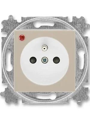 ABB 5599H-A02357 18, LEVIT Zásuvka jednonásobná, s př.ochr., macchiato/bílá Vysoce Kvalitní
