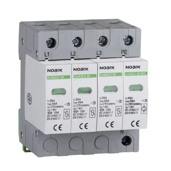 NOARK 103355 Ex9UE2 20 3PN 275 Svodič třída 2 (C),20 kA,275VAC,3+N Časově Omezené