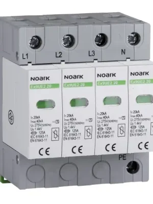 NOARK 103358 Ex9UE2 20R 4P 275 Svodič třída 2 (C),20 kA,275VAC,4pól,sig.kont. Bezpečná Platba