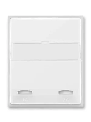 ABB 5013E-A00215 01 Element Kryt zásuvky telefonní, dvojnásobné, bílá/ledová bílá Pouze Dnes