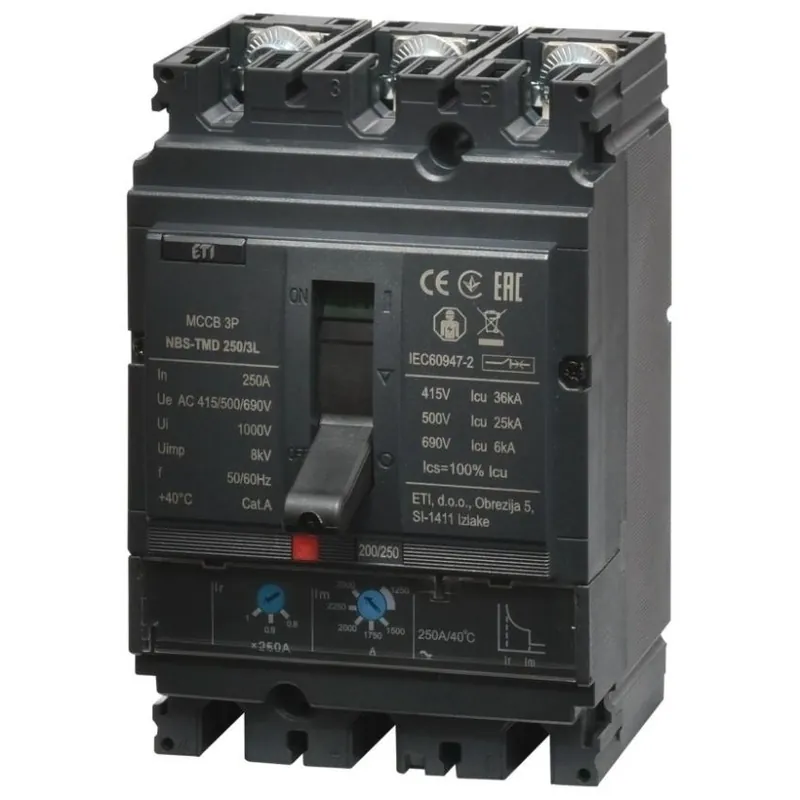 ETI JISTIČ KOMPAKTNÍ NBS-TMD 250/3L 250A 3P 004673072 Zlevněný